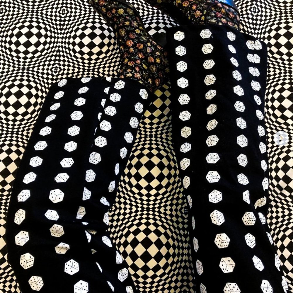 Rosecut Flare Leg Tumbling Dice Pants RARE